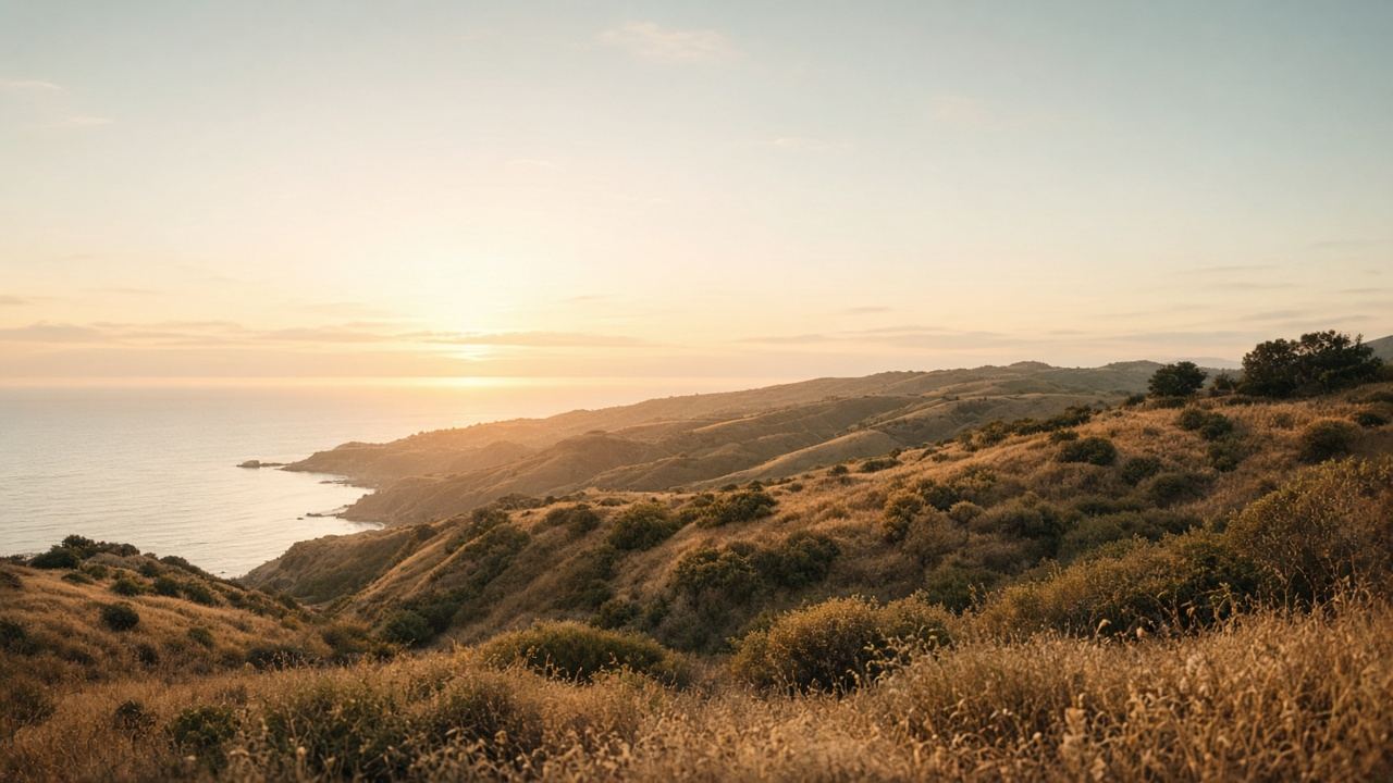 Sunlit coastal hills and neighborhoods in San Diego County
